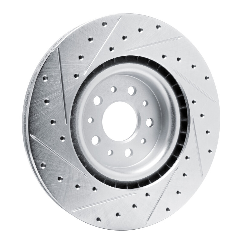 Ram Promaster City Brake Rotor (1) - Front Right - R1 Concepts - Drilled & Slotted - Silver - `15-`22